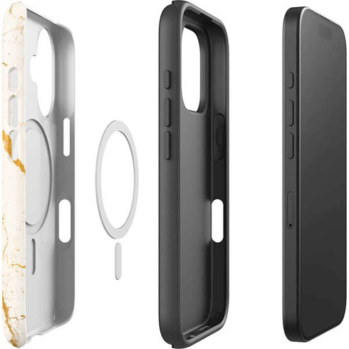 Cracked Marble iPhone 16 Plus Magsafe Impact Case